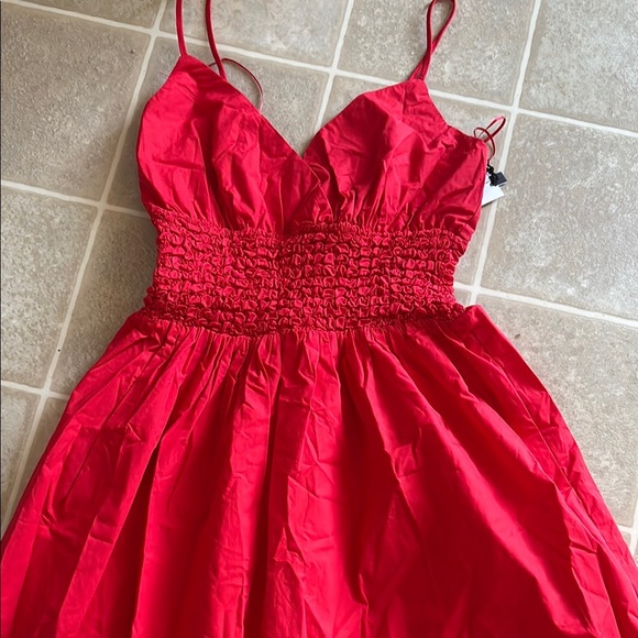 Astr Red Spaghetti Strap Sundress for Weddings - Picture 9 of 11